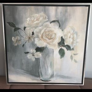 Elegant floral flair artwork - 18x18”